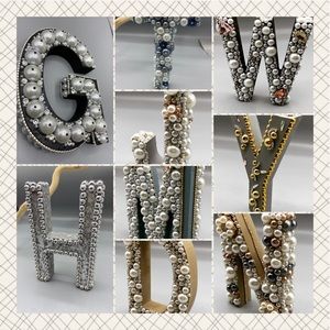One of a kind Jeweled Initials Decor